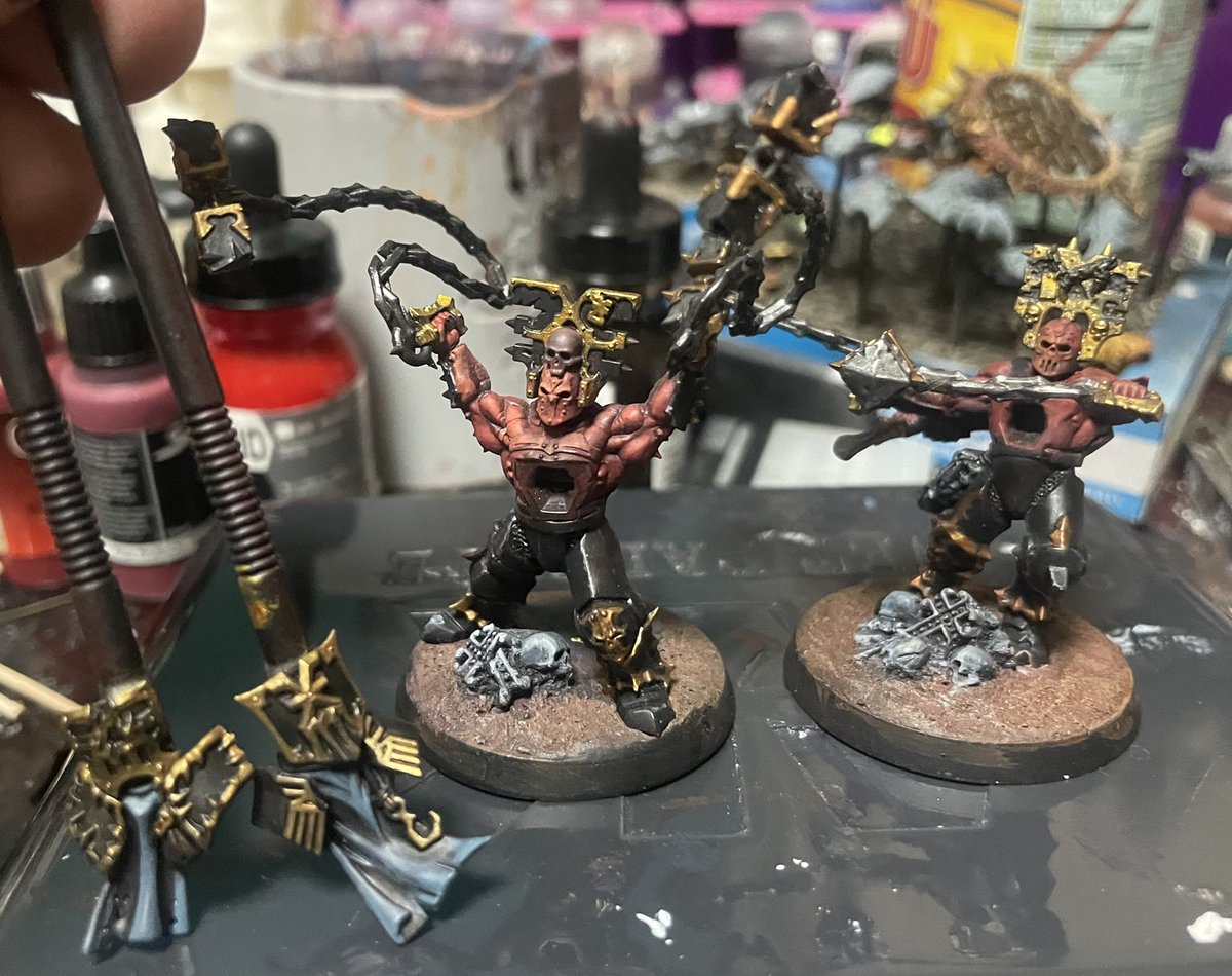 gijoegalliano's tweet photo. 今夜はここまで!
ラースモンガー君達ももう少しでバトルレディです。
#ウォーハンマー #warhammer
#khone https://t.co/vgZMYeDcCD