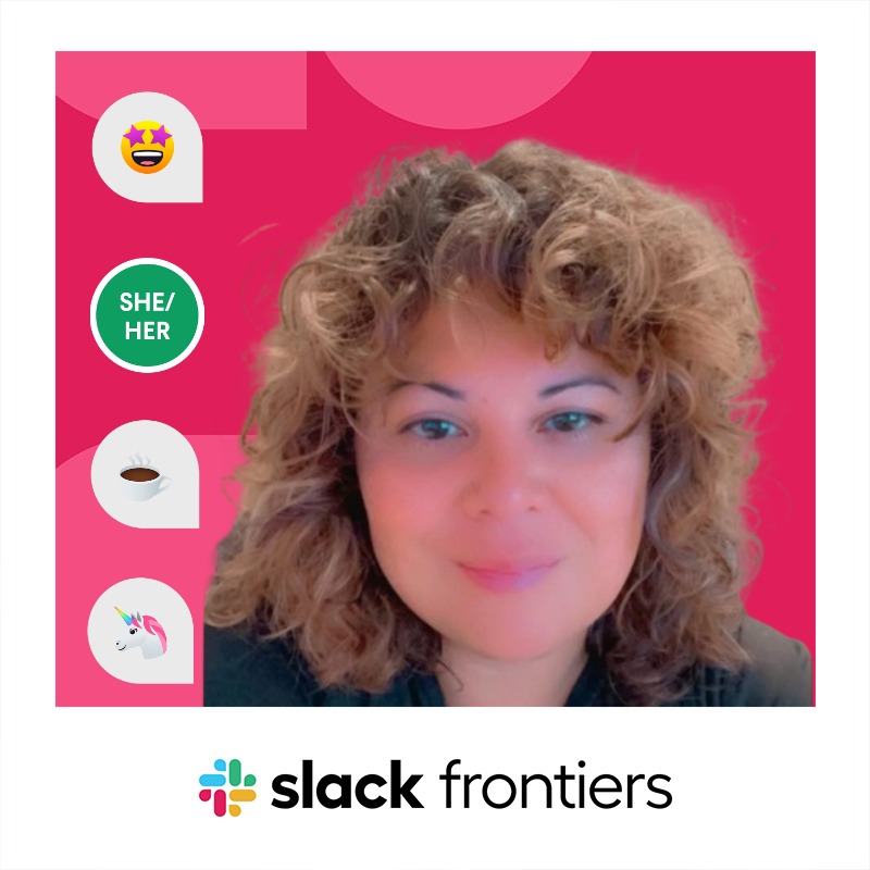 gabiebythesea's tweet photo. Getting ready for @SlackHQ #slackfrontiers with a fun #virtualphotobooth https://t.co/17AyJPXAL1