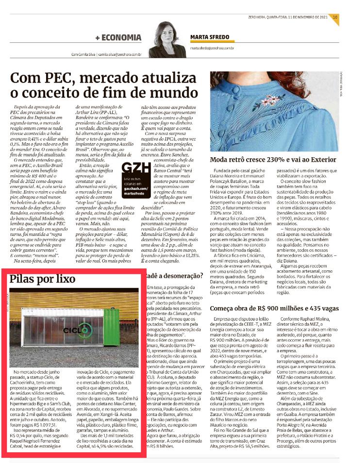 uffizicom's tweet photo. A iniciativa de reciclagem da startup Ciclo, cliente Uffizi, foi repercutida na imprensa de Porto Alegre https://t.co/yNphOzYf7d
