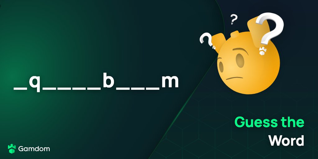 13th #Giveaway $250

Guess the Word and win $25!! 🤑🤑

We will select 10 correct answers randomly and award $25 to each account!

Rules: 👇👇👇

1️⃣ Only ONE guess per person
2️⃣ Must Like, Follow &amp; Retweet 
3️⃣ Ends in 4h (22:00 CET)

Gamdom.com