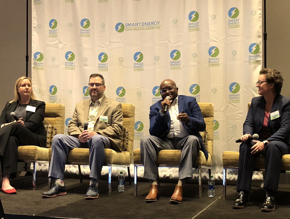 seconsumer's tweet photo. What do consumers want from the smart home? Panelists from @apoweb, @questline, @ArmadaPower1 and @RappElecCoop discuss at #SECCMM21. #SmartHome https://t.co/DKHg1p71m8