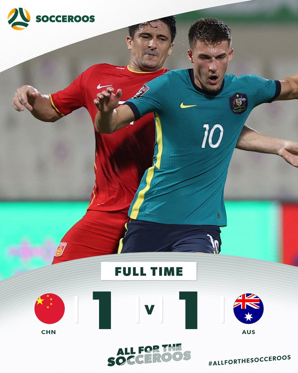 FULL TIME | It ends all square in the UAE. 

A tough way to end 2021, but we'll be back stronger than ever in January 💪 

#AsianQualifiers #AllForTheSocceroos