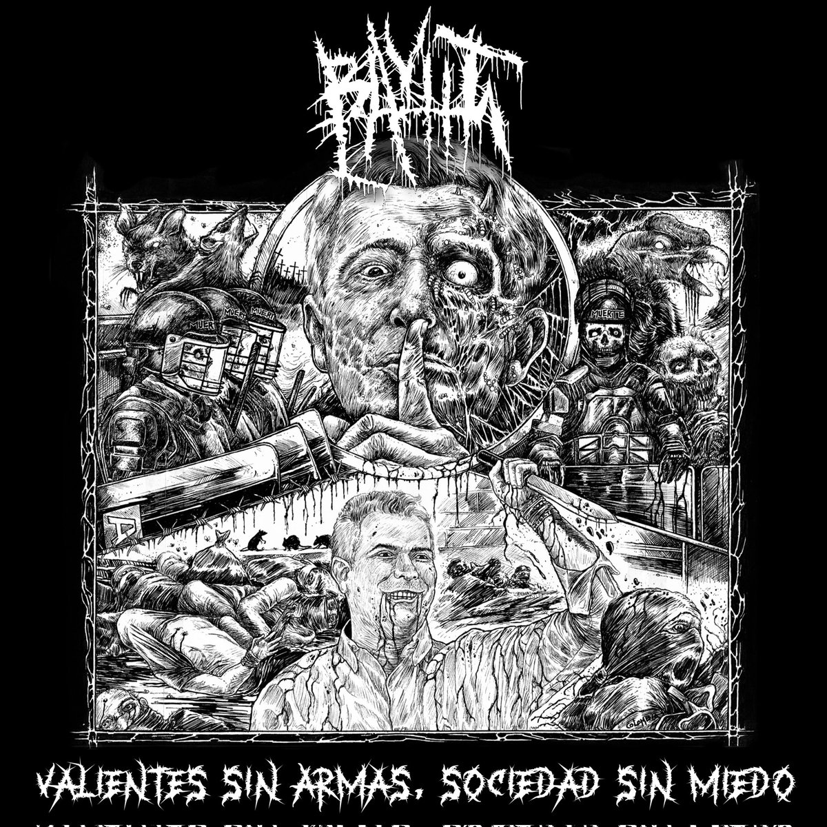 bayhtlahm's tweet photo. Here is the cover of our next single, "Valientes Sin Armas, Sociedad Sin Miedo"

Art by the immensely talented @darktoolarts

Layout by @k.lalama.tattoos

Release date: December 2021

URIBE, PARACO, EL PUEBLO ESTA BERRACO

#ParoNacional #soscolombia https://t.co/ZUZqY5NTJ3