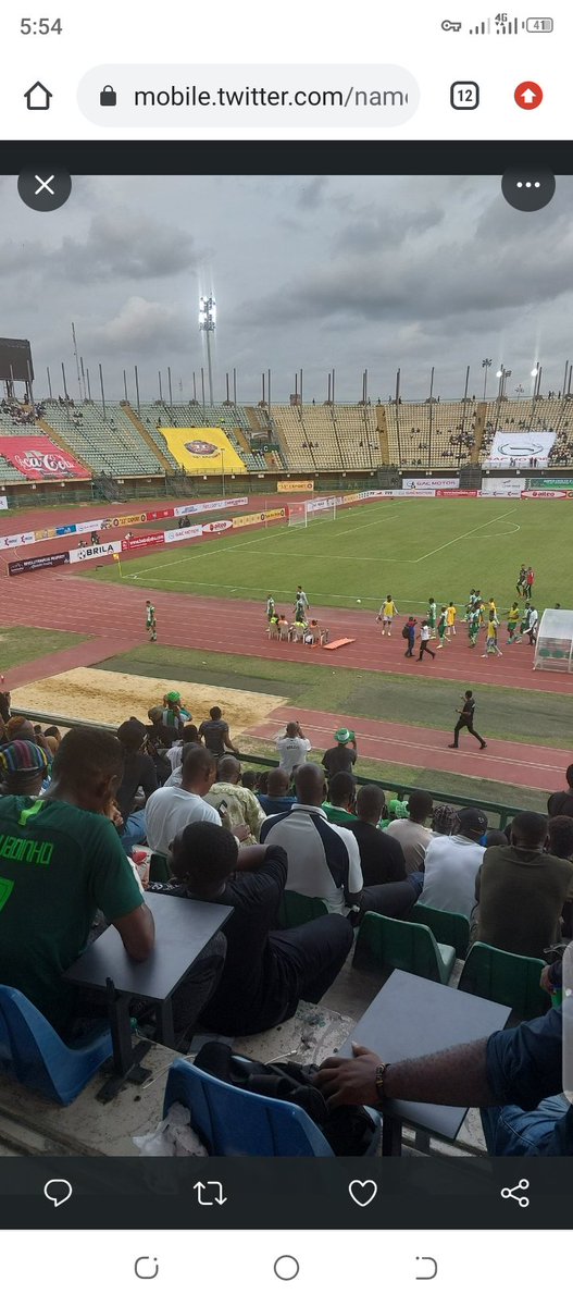 Holimathew's tweet photo. Back in the days of realsupereagle stadium we be jam packed of spectators , look at how Stadium look scouting ,there is no single excitement in present day supereagle, https://t.co/NkQMWLHjz0