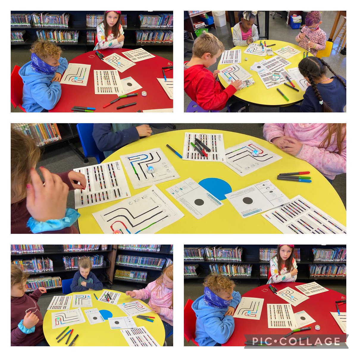 In library introduced <a href="/Rockres2/">Second Grade</a> to ozobots, they loved it!  I can’t wait to add them to our parade for Balloons Over Broadway.
#resroars🐯 #librarylife📚