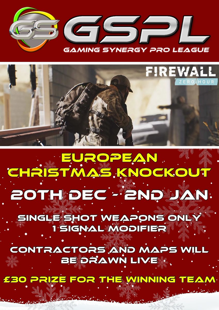 Gaming__Synergy's tweet photo. Registration for all our leagues are now open. 

We are also hosting a Christmas Knockout Event from 20th December - 2nd January which has a £30 prize donated by the admin team.

Keep up to date on our Discord Server https://t.co/QPRHugLoJq

@firstcontactent @AmateurHourComm https://t.co/dntAgSfRd6