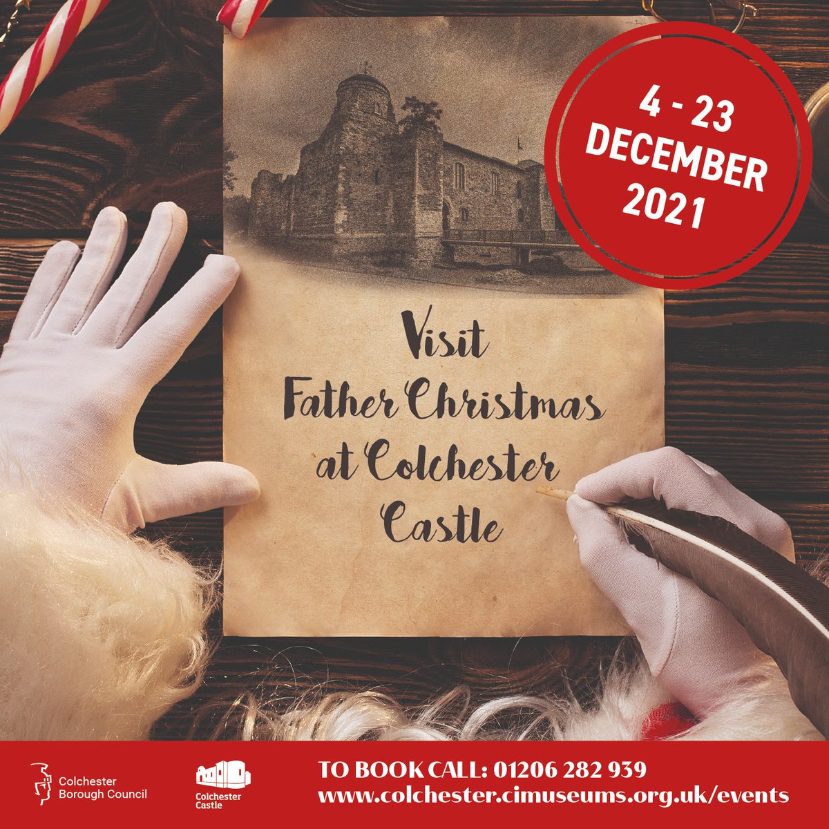 yourcolchester's tweet photo. Colchester Castle Christmas events are now on sale 🎄

Visit Father Christmas in his magical Grotto and enjoy a rather special Enchanted Christmas experience!  ⭐

Find out more here: https://t.co/HPaBFDvA3D https://t.co/7V76IFlZYT