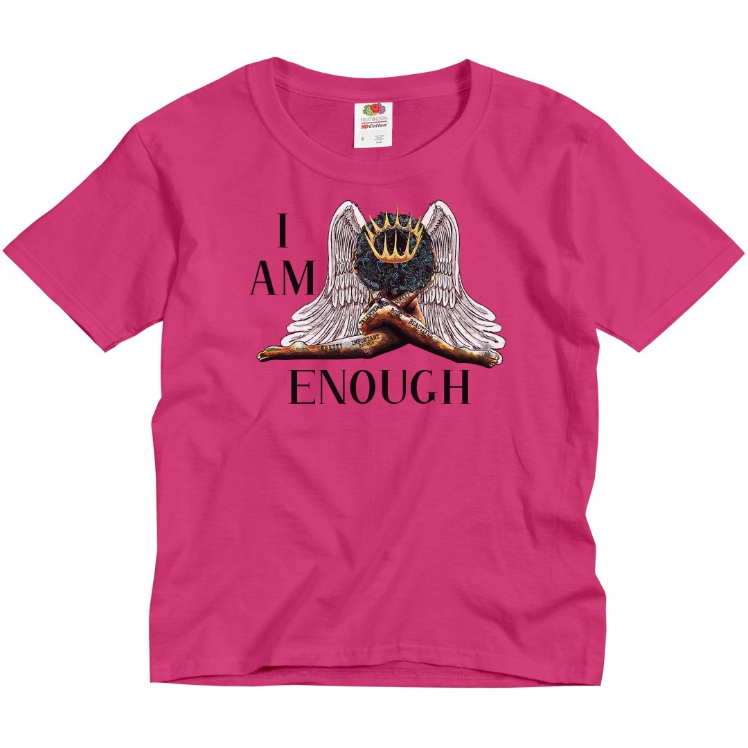 I AM ENOUGH BLACK AFRICAN AMERICAN WOMAN ANGEL COLLECTION by Kenique. SHOP at customizedgirl.com/s/bykenique #giftsforblackwomen #bykenique #melanin #blackwoman #inspiration #motivation #melaninpoppin #blacklivesmatter #blackgirlmagic #blackgirlsrock #giftsforblackgirls