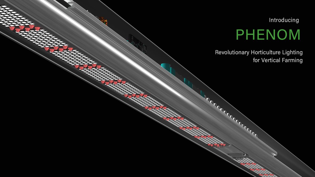 Introducing the all new, PHENOM. 

A trailblazing new vertical grow lighting system designed for crops that require a Daily Light Integral for optimum growth ranging from 15-30 DLI, such as lettuce, cucumbers, tomatoes and strawberries. 

Read more: https://t.co/ArO2A8zmtE https://t.co/UNIHIUO5LO
