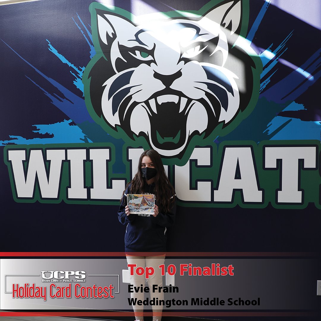 UCPSNC's tweet photo. Congratulations to Evie Frain (@weddms_nc) for being selected as a top 10 finalist in the #UCPS Holiday Card Contest! @aghoulihan #teamucs https://t.co/9oEAiN0svj