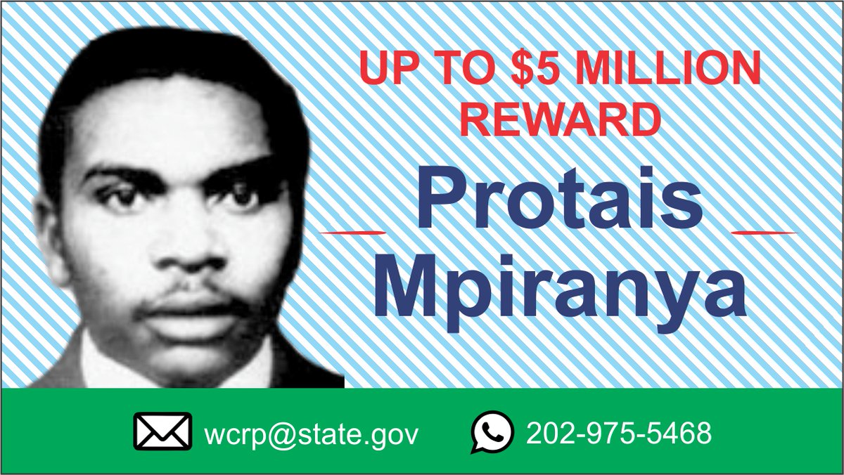 GCJRewards's tweet photo. The genocide in Rwanda occurred 27 years ago, and some of those responsible are still at large. Submit a tip that leads to arrest and get paid. #rewardforinformation #reward #1994genocide #Rwanda #Mpiranya https://t.co/pZR5Od6LoX