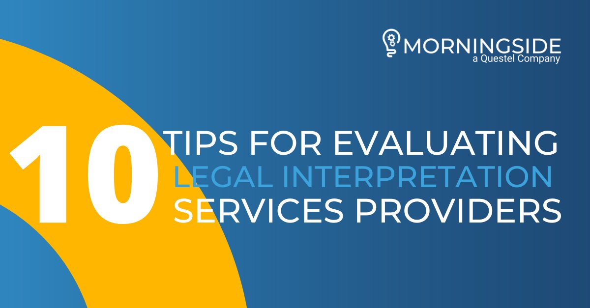 MorningTrans's tweet image. Here are some expert tips to evaluate the quality level and reliability of a particular legal interpretation services provider. morningtrans.com/10-tips-for-ev…

#LegalInterpretation #LanguageServices #LangaugeSolutions
