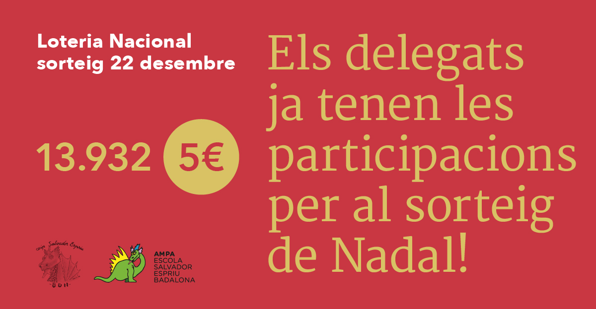 Ja tenim les participacions de la Loteria de Nadal
🤞