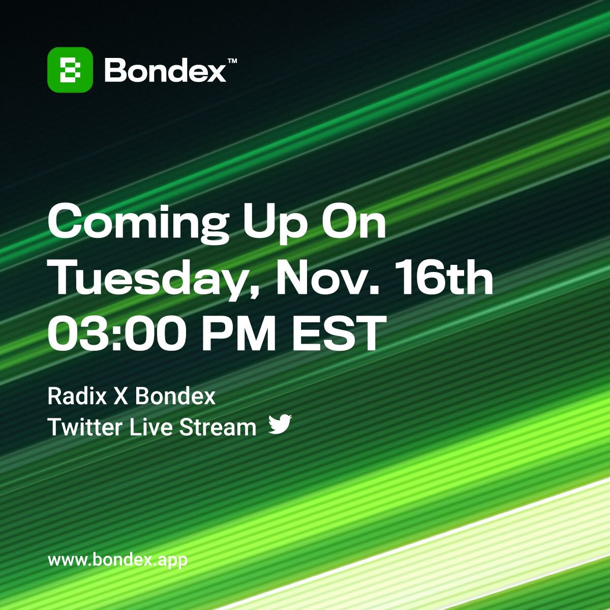 Join me today at 3pm est with @radixdlt to discuss @B_o_n_d_e_x and the future of work and finance! #blockchain#Demi#futureofwork