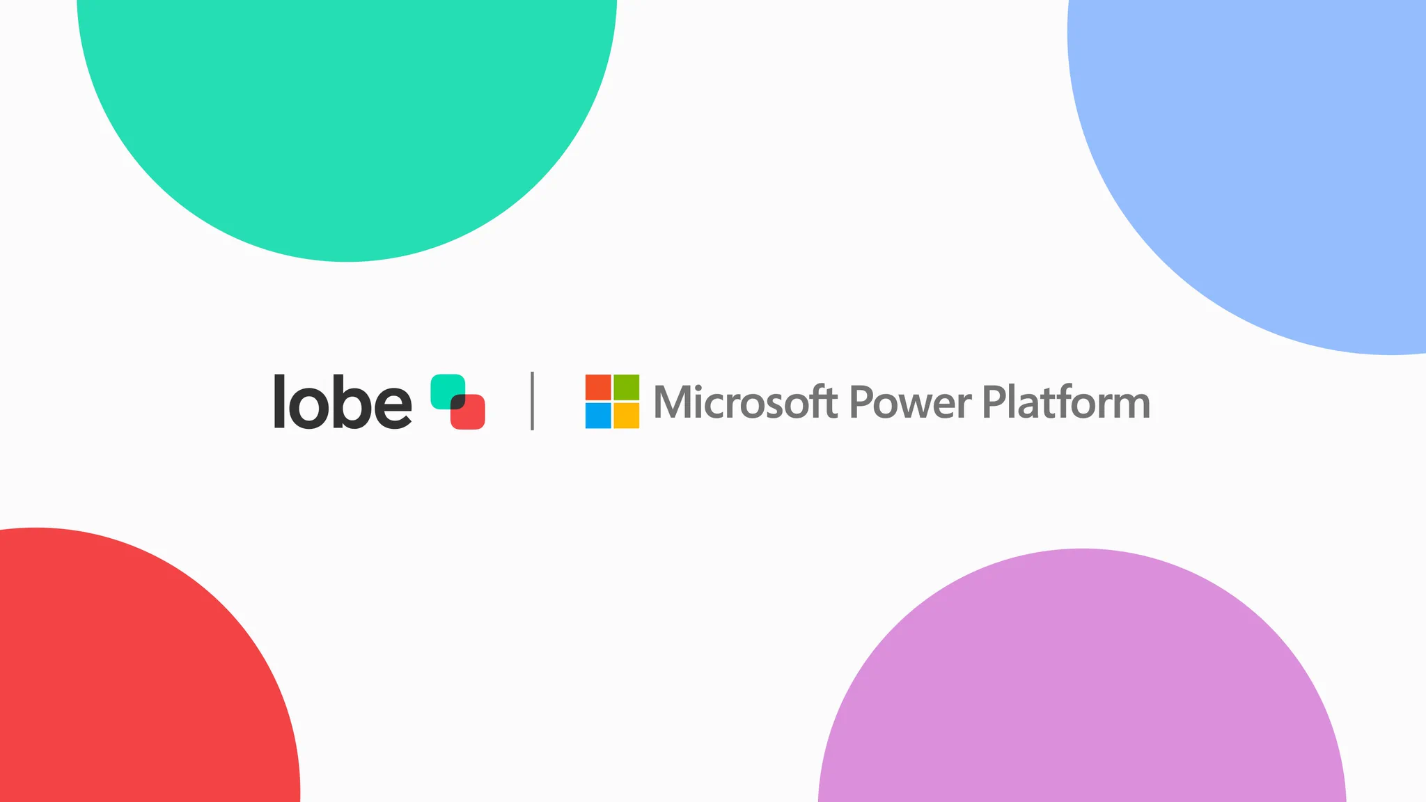 Illustrating the integration of Lobe and Microsoft Power Platform showing the product logos