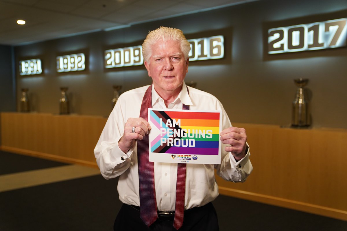Brian Burke on tonight's #PrideGame: "This community is important to us. We want to acknowledge and recognize the LGBTQ+ community. We want inclusiveness in our arena. Fans are welcome, players are welcome, everyone is welcome… It's critical we acknowledge that.”