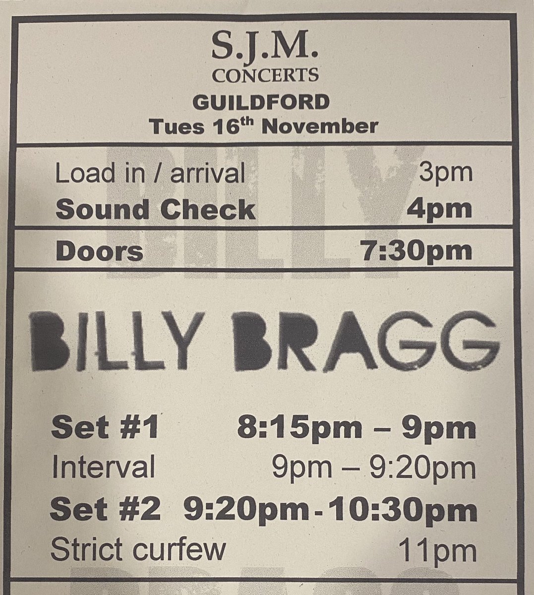 Our sound tech Grant Showbiz has discovered tonight’s venue G Live is the old Guildford Civic and is having psychedelic flashbacks to when he was a guitar roadie here for Steve Hillage in 1976 🎸🧙‍♂️Show times below