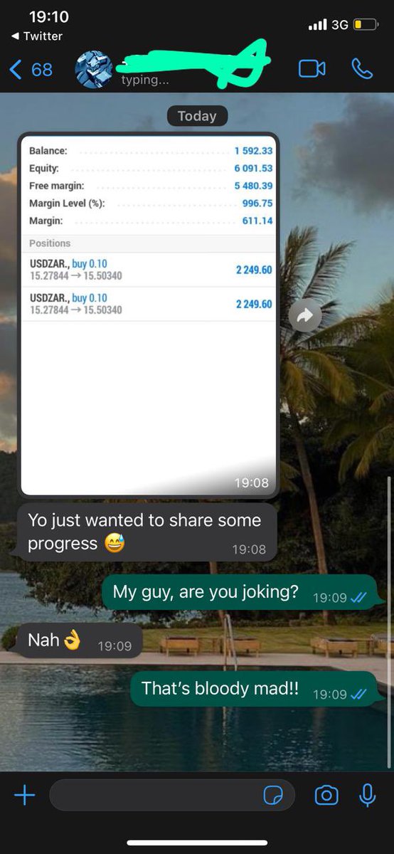 SAE_Wraith's tweet photo. My one client just sent me a random message and I’m sooo happy man. 

I feel like I’m genuinely helping people make cash and it’s amazing. R4500 is just insane wnd with his own analysis from the course. https://t.co/X1I7Ukm3nM