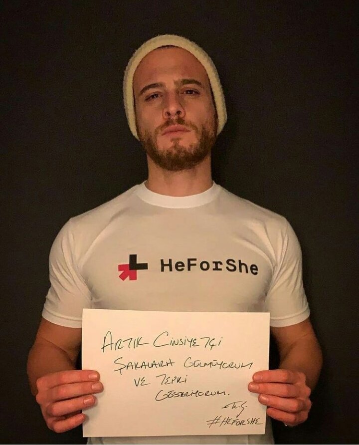 gabu_gm2's tweet photo. Cómo no admirarlo?! Él alza su voz por nosotras....
Eres grande #KeremBürsin 
#heforshe https://t.co/A7K4bCSmog