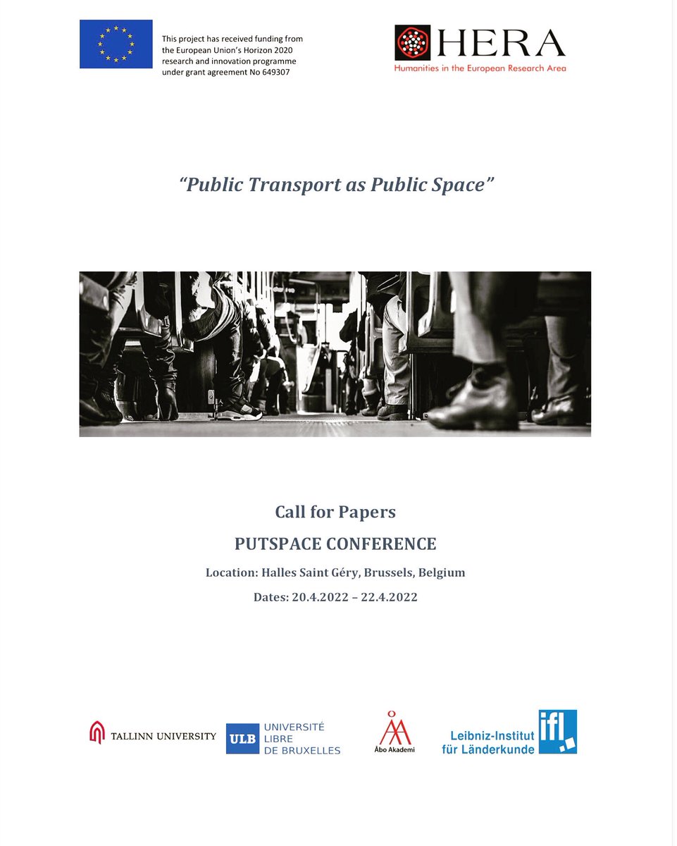 (1/3) It’s now possible to submit proposals to the 7 thematic sessions at our conference next year on “Public Transport as Public Space”.

More: putspace.eu/brussels-2022

Deadline: 10 December 2021. 𝗣𝗹𝗲𝗮𝘀𝗲 𝗱𝗼 𝘀𝗵𝗮𝗿𝗲 𝗳𝗮𝗿 𝗮𝗻𝗱 𝘄𝗶𝗱𝗲!