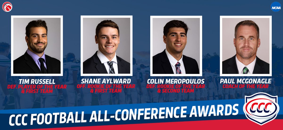 ECGulls's tweet image. FB: 13 Gulls Receive @CCC_SportsFB All-Conference Honors; Aylward, McGonagle, Meropoulos, &amp;amp; Russell Earn Major Awards 

STORY ➡️ bit.ly/3nl3WgH 

NOTES
* All-Conference 1st/2nd Team selections below