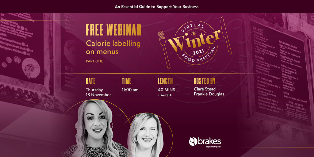 Brakes_Food's tweet image. FREE EVENT WEBINAR: Calorie Labelling on Menus
Tomorrow Thu 18th Nov 11am
REGISTER NOW: brake.co.uk/virtual-food-e…
- walk through of new legislation
-  simple steps to help you get ready
- practical and useful resources

#foodservice #calorielabelling