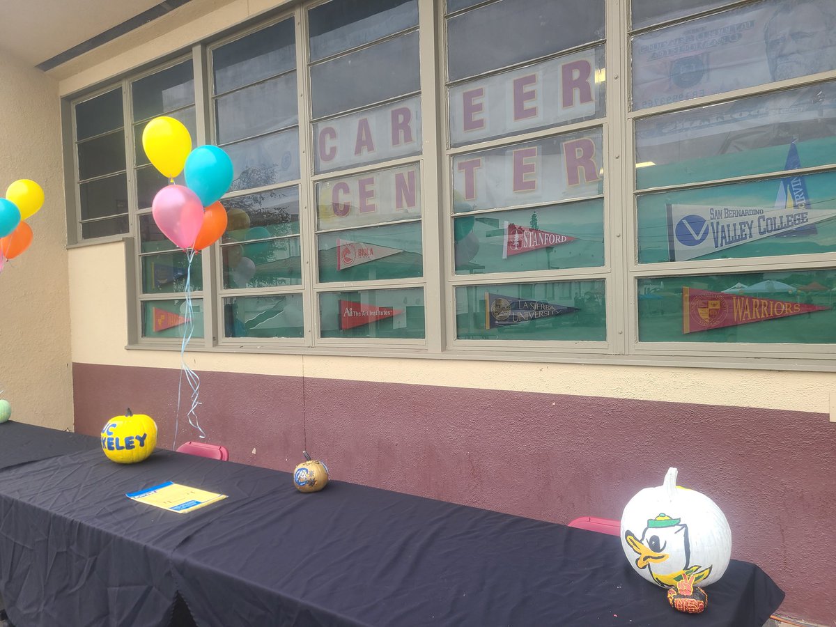 Counseling staff getting the College Extravaganza setup ready! <a href="/CHSJackets_/">Colton High School</a> join us during lunch. College and Career Reps are on their way!