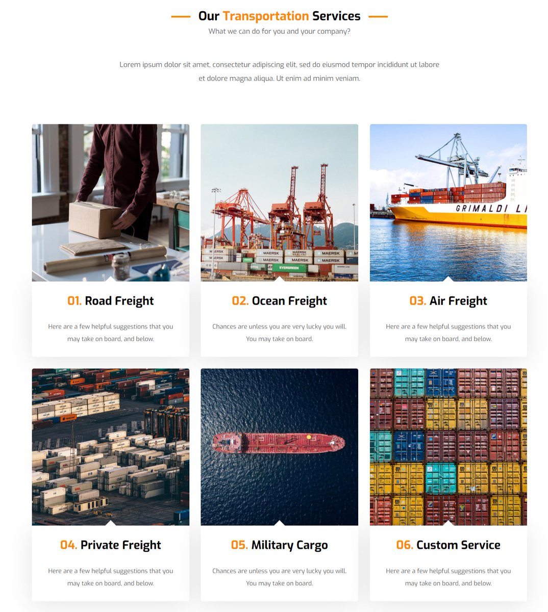 ZypifyWeb's tweet photo. Logistics/Transporting website design:
https://t.co/QfMxnN7fcR https://t.co/VZXretYzJr