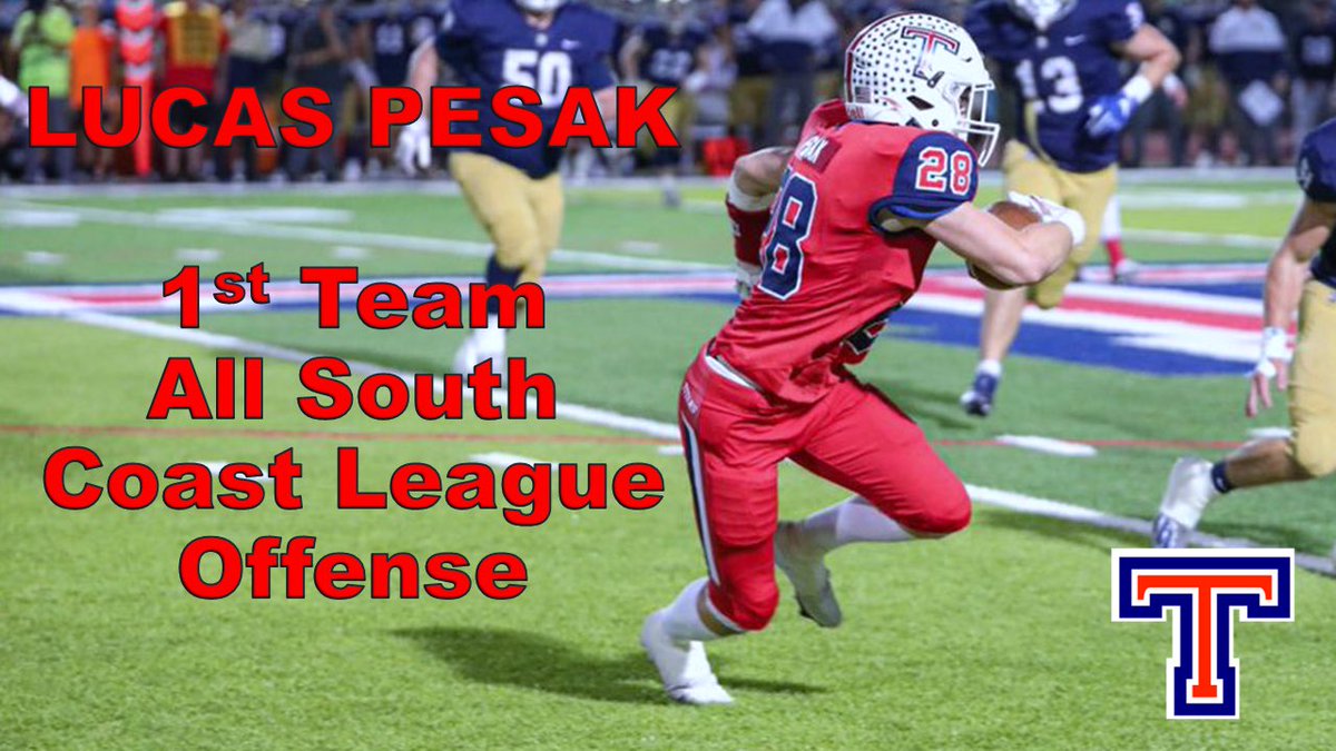 Lucas Pesak was the go to player of our offense this season. When we needed a big play or the extra yard Lucas would come through. He finished the season with over 1,200 total yards and 8 TD’s. Great season Lucas. #TitanUp #BandOfBrothers #BlackShirts