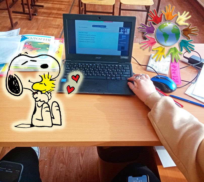 school_91samara's tweet photo. 👉Сегодня Международный день толерантности. И это хороший повод, чтобы задуматься, а достаточно ли наше общество толерантно? 
✌️Волонтёры нашей школы (Еремеева Мария, Михайлова Анна, 9 "Б") проводят посредством Zoom ☀ уроки доброты "Слово о толерантности" https://t.co/NuNRlsmFtK