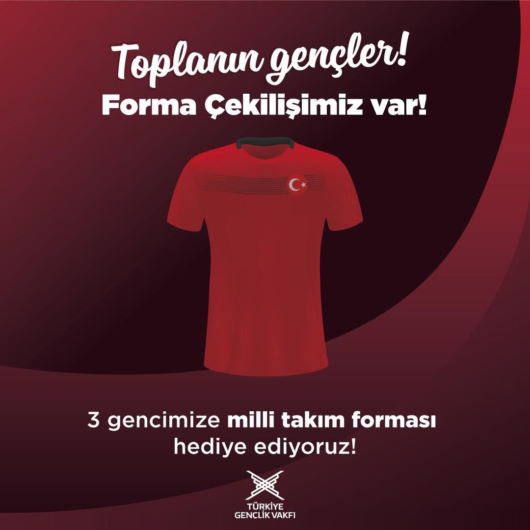 Enes Eminoğlu (@eminogluenes) on Twitter photo 2021-11-16 17:35:05 Gençler, size sürprizimiz var❗ #BizimÇocuklar'ın heyecanını paylaşıyor, 3 kardeşimize A Milli Futbol Takımımızın lisanslı formasını hediye ediyoruz. •Bu tweeti RT yap •Hesabımızı takip et •Yorum kısmına 3 arkadaşını etiketle ve formanın sahibi ol. 🤙 Gençler, size sürprizimiz var❗ #BizimÇocuklar'ın heyecanını paylaşıyor, 3 kardeşimize A Milli Futbol Takımımızın lisanslı formasını hediye ediyoruz. •Bu tweeti RT yap •Hesabımızı takip et •Yorum kısmına 3 arkadaşını etiketle ve formanın sahibi ol. 🤙
