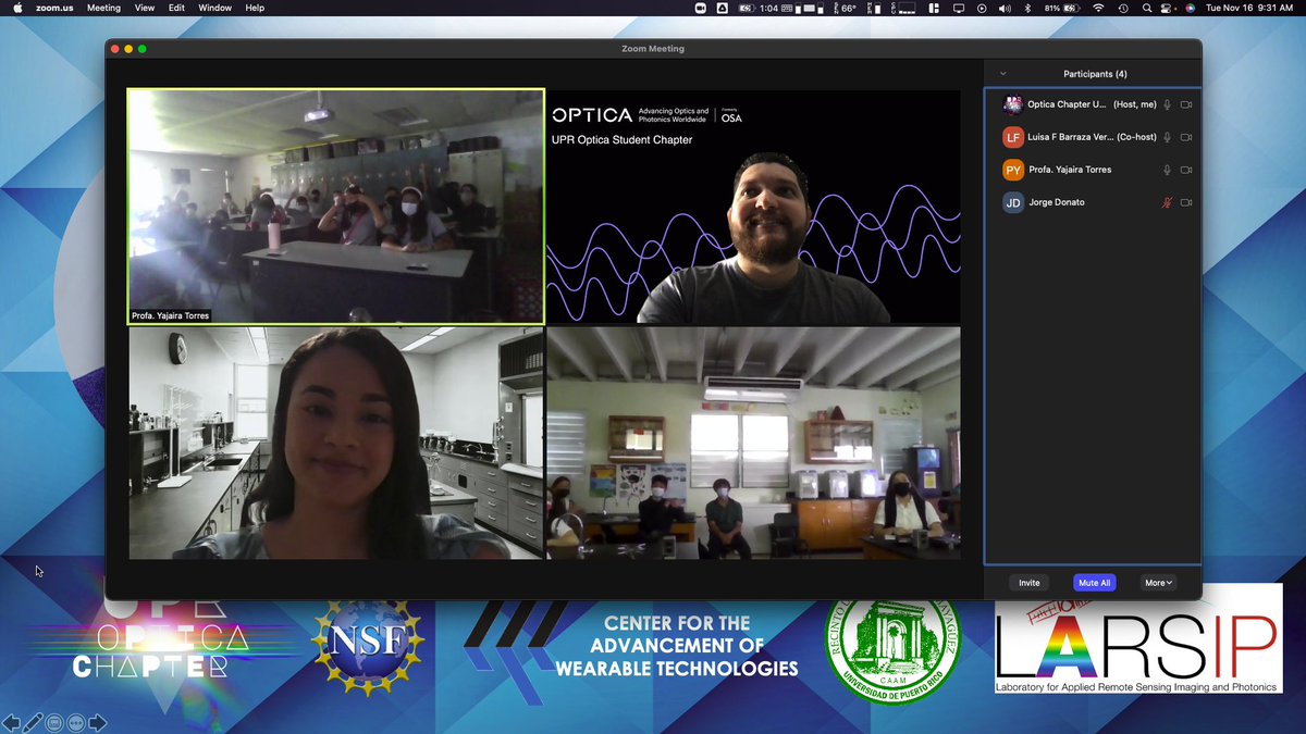 lrtheran's tweet photo. Today I presented a Webinar called "The Use of Light in Wearable Technologies". The presentation was directed to high schools student from Rosa-Bell school in Puerto Rico. It was really nice to share my early career path and my work at the Center of Wearables Technologies (CAWT). https://t.co/tZt9rCu2Py