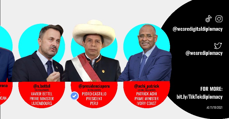 wearediplomacy's tweet photo. The number of world leaders on TikTok is increasing... Did we miss anybody? 

#digitaldiplomacy