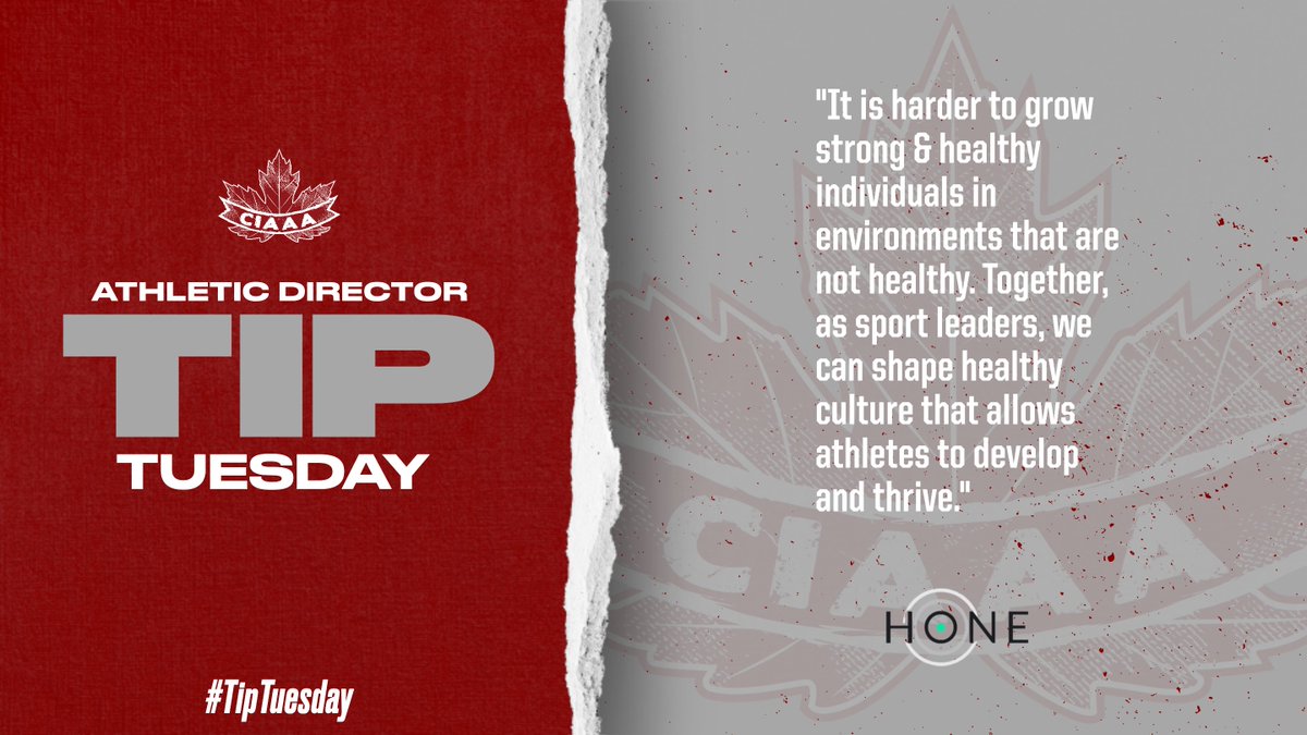 CanadianIAAA's tweet photo. This weeks AD #TipTuesday is brought to you by @HoneAthletics!
Here is what they want you to know about Mental Health and sport culture.
#tiptuesday #ciaaa #athleticdirectors #mentalhealth https://t.co/3MKWcSmAWj