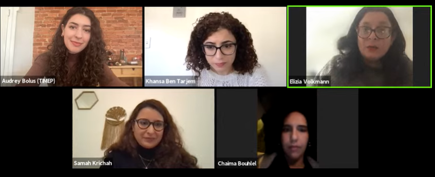 Missed "Tunisia at a Crossroads" earlier today?

💻You can watch the recording here: youtube.com/watch?v=SOV6yJ… via <a href="/TimepDC/">The Tahrir Institute for Middle East Policy</a> 

Be sure to follow our panelists and moderator on Twitter to keep up to date with their important work: <a href="/BT_Khansa/">Khansa Ben Tarjem</a> <a href="/SamahKrichah/">Samah Krichah</a> <a href="/ChaimaB/">Chaima Bouhlel</a> <a href="/EliziaVolkmann/">Elizia Volkmann</a>.