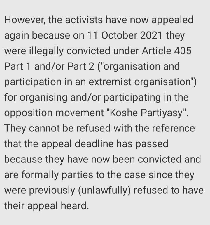 Gulsara63's tweet photo. 3/7
Ninagul #DZHUMANIYAZOVA, Dametkan #ASPANDIYAROVA, Gulzipa #DZHAUKEROVA, Diana #BAIMAGAMBETOVA, as well as political prisoners Kairat #KLYSHEV, Askhat #ZHEKSEBAYEV, Abay #BEGIMBETOV, Noyan #RAKHIMZHANOV. https://t.co/lUlXtNisUd