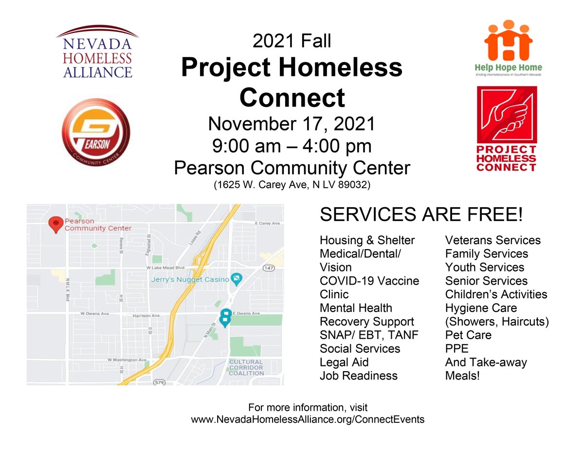 LegalAidSNV's tweet photo. Tomorrow's #ProjectHomelessConnect will feature about 50 agencies and organizations that offer a variety of assistance services. Anyone interested in volunteering is asked to sign up online by going to https://t.co/yybu6QK6DF or emailing corina@nevadahomelessalliance.org. https://t.co/HVPgA3evAj