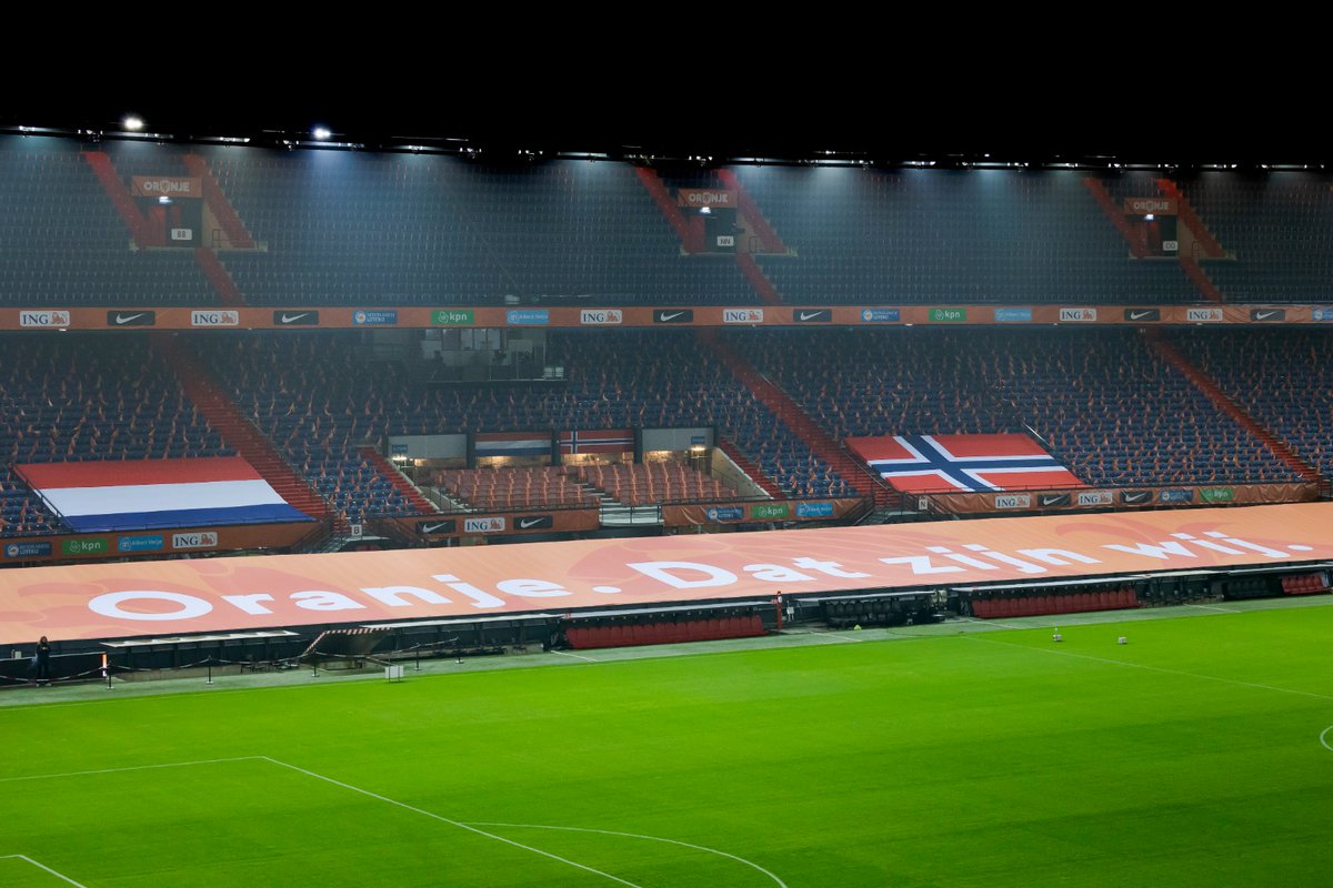 OnsOranje's tweet photo. No fans in the stadium today, but we feel your support. 🧡

🏠 Show your support from home and use #SupportOranje!

#WCQ2022 #NEDNOR https://t.co/nZrRRnIt4Q