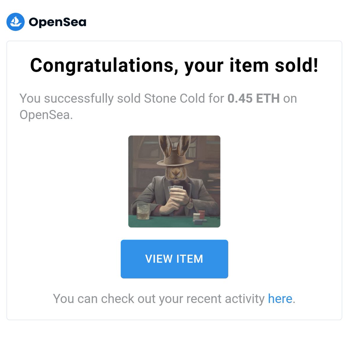 Exciting! "Stone Cold" is SOLD! 

#NFTCommunity #nftcollectors #NFTartist