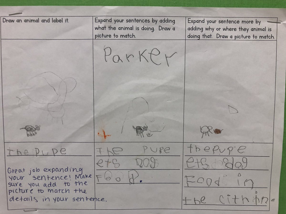 LGE__HCS's tweet photo. Look at how our kindergarteners expanded their sentences!! https://t.co/RGUQ5m4MHq