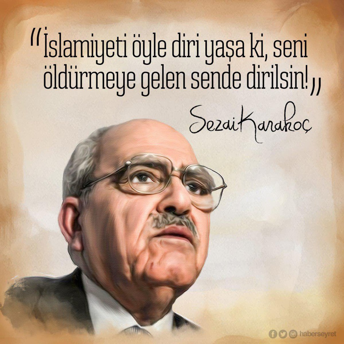 cemalyeniacun's tweet photo. “En sevgili, ey sevgili; uzatma dünya sürgünümü benim”

Rabbim rahmeti ile muamele etsin, mekanı cennet olsun inşallah.

#SezaiKarakoç https://t.co/enSmRhRyuY