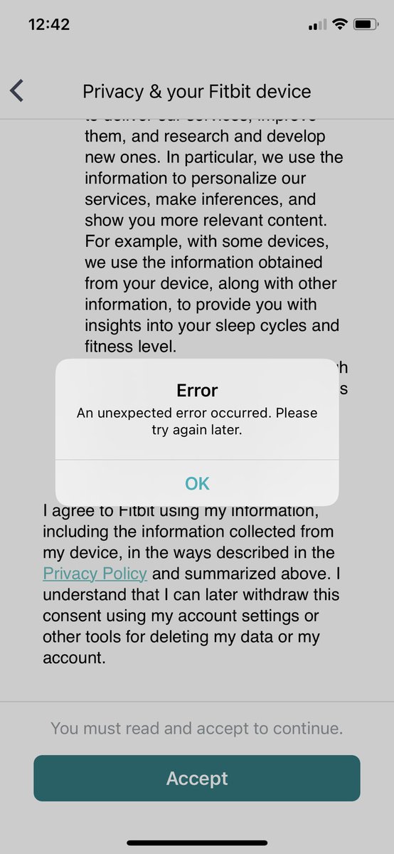 Wayne_Pau's tweet photo. @FitbitSupport so my app won’t work and even the Fitbit site is returning 404 for me. Any update? https://t.co/7gBptULr7Q