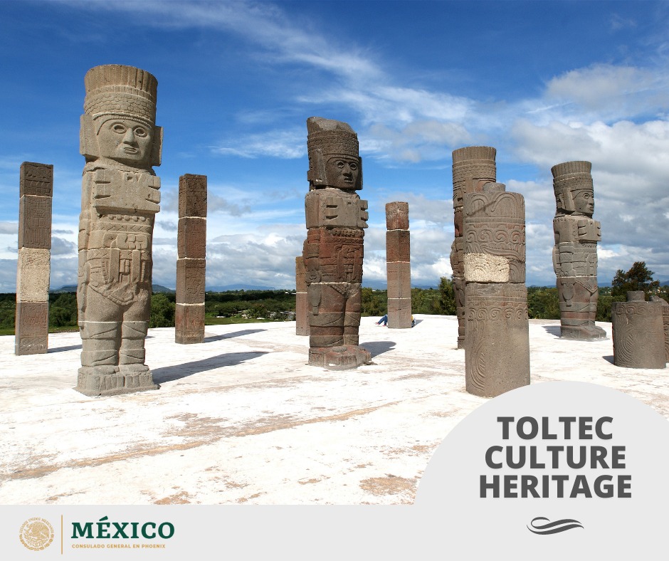 ConsulMexPho's tweet photo. Atlantes de Tula are anthropomorphic figures that represent the warriors of the legendary Toltec culture⛰️
During your visit to #Hidalgo, admire and learn more about this archaeological zone and its ancestral wealth✨
#ToltecHeritage
#VisitHidalgo https://t.co/98Zg2oNIS9