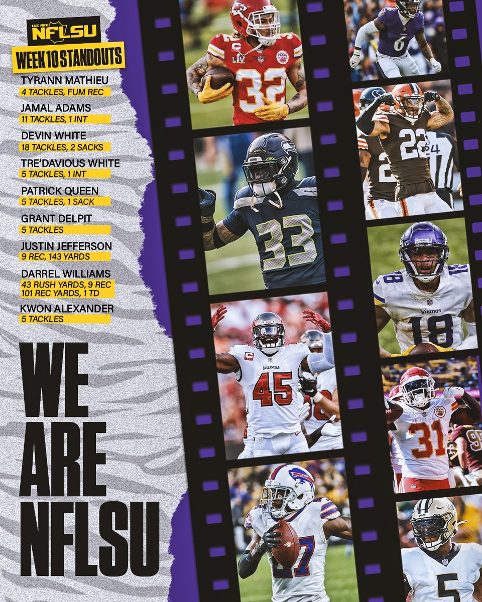 Might as well have called this week in the NFL the #NFLSU show. 🐸☕

Check out the top performers ‼