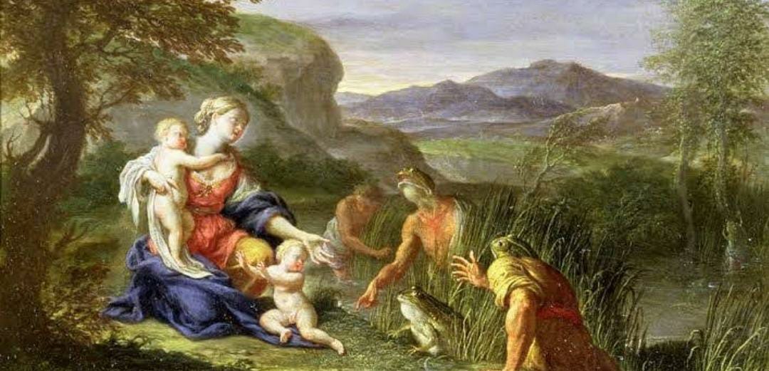 Zeus ve Leto'nun ilişkisini kıskanan Hera, Apollon ve Artemis'in doğmasını engellemek adına haykırır; "Güneşin doğduğu hiçbir yerde doğuramasın Leto" diye.