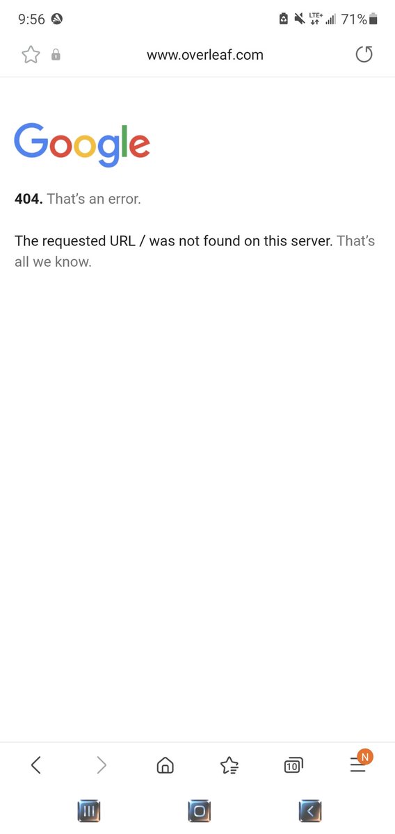 Seems like <a href="/overleaf/">Overleaf</a> is down right now. :(