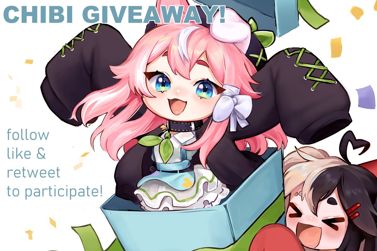 Momotexx's tweet photo. CHIBI GIVEAWAY❗️❕
To enter just be sure to:
-Follow me!
-Like and retweet!
Thank you again for participating on yesterday's subathon! YOU ARE ALL CUTIES🥺❤️ https://t.co/9eJ2Kk08jn
