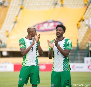 NaijaFT_tweet's tweet photo. The Eagles are through to the World Cup Qualifiers Playoffs!

A below average performance. There’s still a lot of work to be done in the team.

Who was your man of the match ?

#NGACPV #Naijafootballtalk https://t.co/eufCrmiNe2