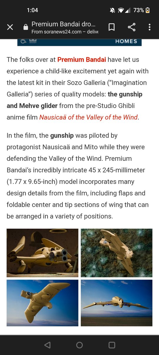 BANDAI Imagination Galleria MEHVE & Nausicaa Nausicaa of The Valley Wind Full 