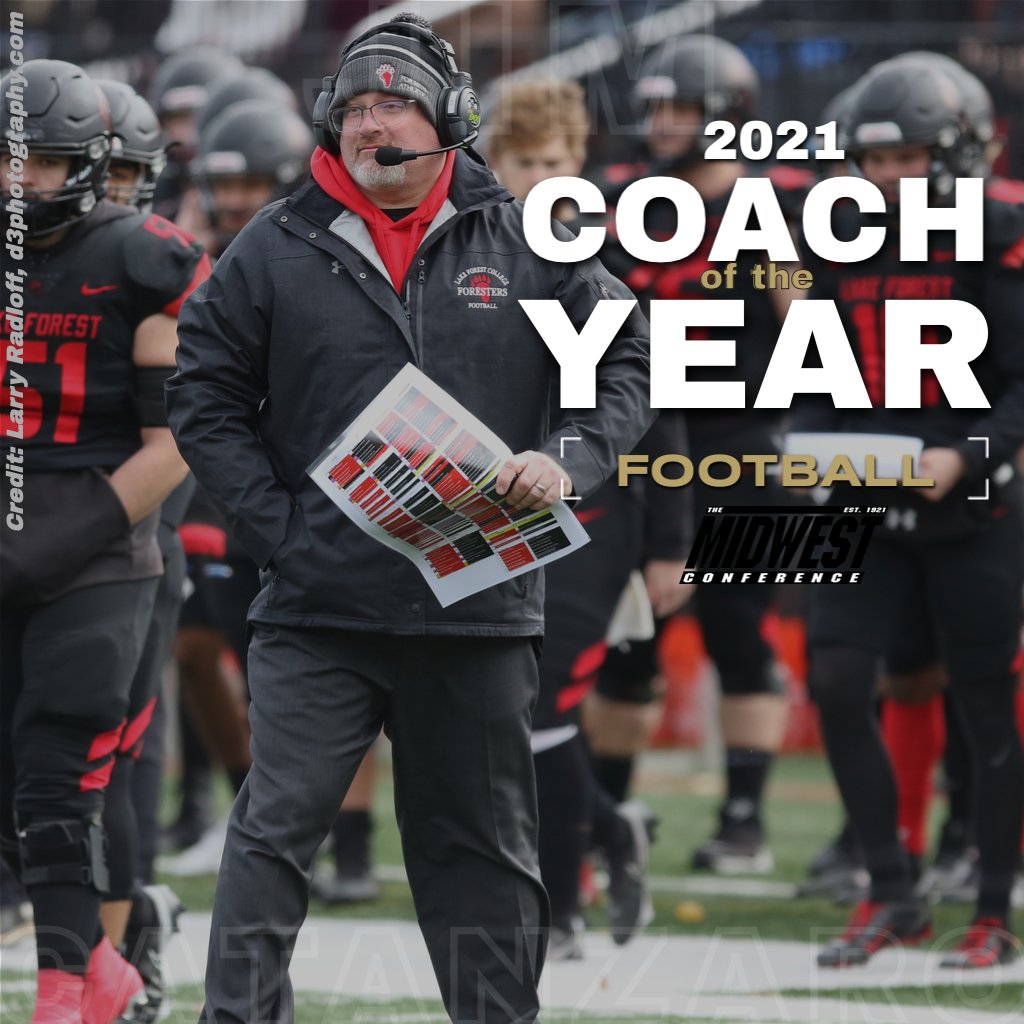 Congratulations to the 2021 MWC Football Coach of the Year, Lake Forest College head coach Jim Catanzaro! @LFAthletics <a href="/LFC_FOOTBALL/">Jim Catanzaro</a>